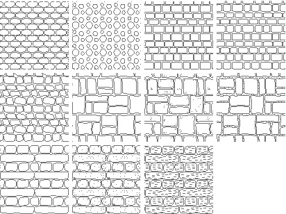 free autocad wood grain elevation hatch pattern using arches